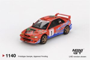 MiniGT MGT01140-L Subaru Impreza WRC97 No.1 1999 DRM Champion (LHD) - 1:64 Scale