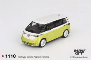 MiniGT MGT01110-R Volkswagen ID.Buzz Candy White/Pomelo Yellow (RHD) - 1:64 Scale