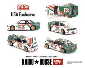 MiniGT MGTKHMG217 BMW M3 Kaido Works Larry Chen V1 USA Exclusive - 1:64 Scale