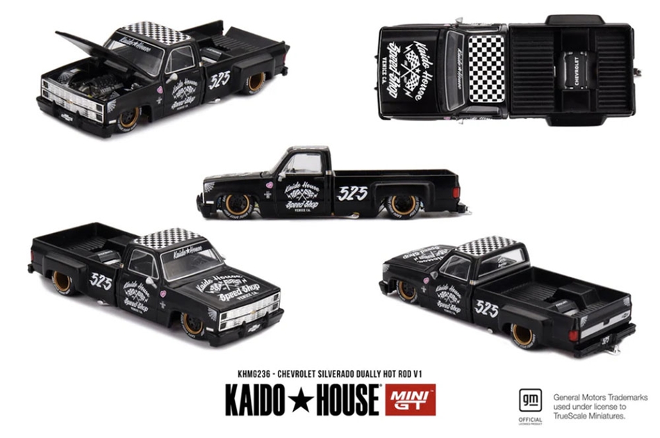 MiniGT MGTKHMG236 Chevrolet Silverado Dually Hot Rod V1 - 1:64 Scale