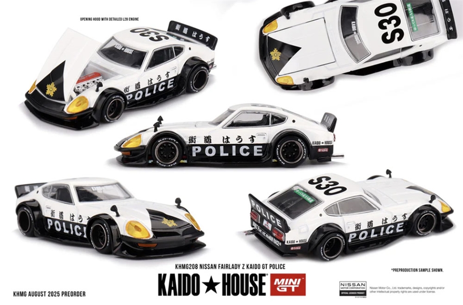 MiniGT MGTKHMG208 Nissan Fairlady Z Kaido GT Police - 1:64 Scale