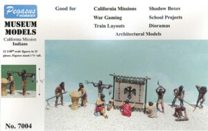Pegasus PKPG7004 California Mission Indian Figures (Qty 11) - 1:48 Scale