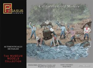 Pegasus PKPG7050 California Gold Miner Figures (Qty 32 & 10 Accessories) - 1:72 Scale