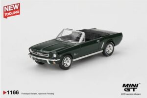 MiniGT MGT01166-L Ford Mustang Convertible 1964 Highland Green (LHD) - 1:64 Scale