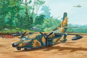 Roden PKROD058 US Air Force Fairchild NC/AC-123K Black Spot Strike Aircraft - 1:72 Scale