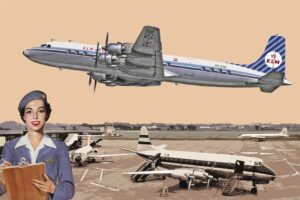 Roden PKROD302 US Douglas DC-7C Royal Dutch Airlines (KLM) Passenger Aircraft - 1:144 Scale