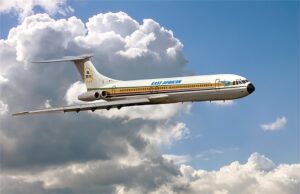 Roden PKROD329 East African Airways Vickers Super VC10 Type 1154 Passenger Aircraft - 1:144 Scale