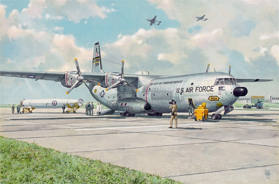 Roden PKROD336 US Air Force C-133A w/ PGM-17 Thor IRBM Military Transport Aircraft - 1:144 Scale