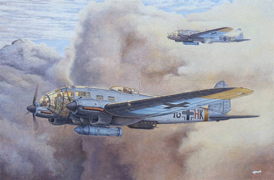 Roden PKROD344 German Air Force Heinkel He 111 H-16/H-20 Medium Bomber Aircraft - 1:144 Scale