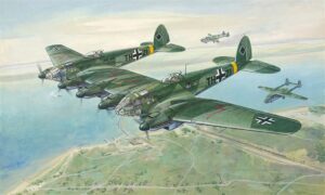 Roden PKROD346 German Heinkel He 111 Z-1 Zwilling Military Transport Aircraft - 1:144 Scale