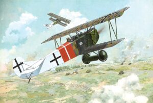 Roden PKROD424 German Air Force Fokker D.VII (Albatros Built  Late) Fighter Aircraft - 1:48 Scale
