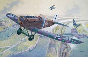 Roden PKROD434 German Air Force Junkers D.I Late WWI Fighter Aircraft - 1:48 Scale