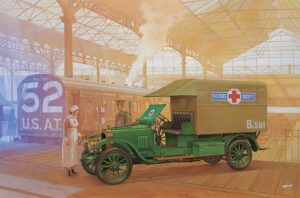 Roden PKROD717 British Army Vauxhall D-Type Ambulance - 1:72 Scale