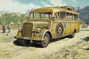 Roden PKROD721 German Army Opel Blitz 3.6-47 Type W39 Africa Korps Omnibus - 1:72 Scale