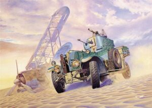 Roden PKROD734 British 1920 Pattern Mk II Armoured Car w/Sand Tyres - 1:72 Scale