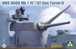 Takom PKTAK05020 British Royal Navy HMS Hood Mk 1 15"/42 Gun Turret B - 1:72 Scale