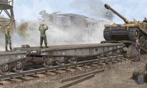 Trumpeter PKTM00221 German Type SSyms 80 Flatbed Rail Wagon - 1:35 Scale