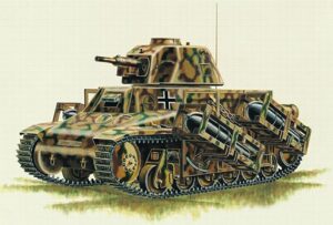 Trumpeter PKTM00352 French Army Hotchkiss H-39 Cavalry Tank w/ SA38 37mm Gun - 1:35 Scale