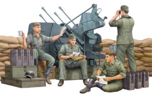 Trumpeter PKTM00432 German Anti-Aircraft Gun Crew Figures - 1:35 Scale