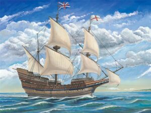 Trumpeter PKTM01201 Mayflower Sailing Ship - 1:60 Scale