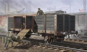 Trumpeter PKTM01517 German Railway Gondola Car (High Sides) - 1:35 Scale