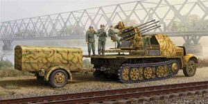Trumpeter PKTM01524 German Army SdKfz 7/1 (Late) 2cm FlaK38 Anti-Aircraft Vehicle - 1:35 Scale