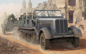 Trumpeter PKTM01583 German Army SdKfz 8 Schwerer Zugkraftwagen 12t Half-Track Vehicle - 1:35 Scale