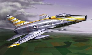 Trumpeter PKTM01649 US Air Force F-100D Super Sabre Fighter Aircraft - 1:72 Scale
