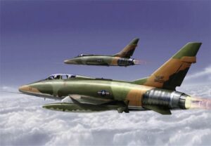 Trumpeter PKTM01650 US Air Force F-100F Super Sabre Fighter Aircraft - 1:72 Scale