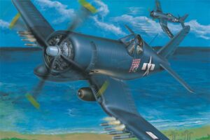 Trumpeter PKTM02222 US Marine Corps F4U-4 Corsair Fighter Aircraft - 1:32 Scale