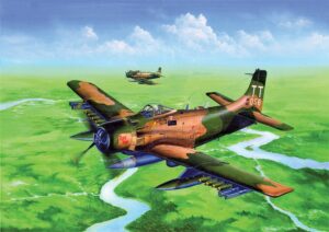 Trumpeter PKTM02254 US Navy A-1J AD-7 Skyraider Attack Aircraft - 1:32 Scale