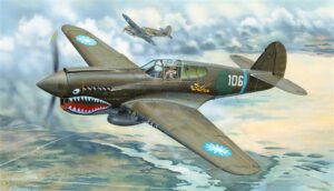 Trumpeter PKTM02269 USAAF P-40E Warhawk Fighter Aircraft - 1:32 Scale