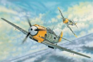 Trumpeter PKTM02288 German Air Force Messerschmitt Me Bf 109E-3 Fighter Aircraft - 1:32 Scale