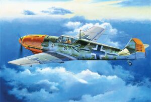 Trumpeter PKTM02289 German Air Force Messerschmitt Me Bf 109E-4 Fighter Aircraft - 1:32 Scale