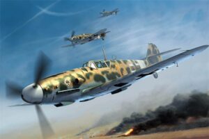 Trumpeter PKTM02295 German Air Force Messerschmitt Me Bf 109G-2 Tropical Fighter Aircraft - 1:32 Scale