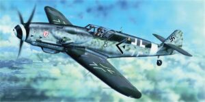 Trumpeter PKTM02409 German Air Force Messerschmitt Me Bf 109G-10 Fighter Aircraft - 1:24 Scale