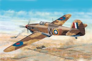 Trumpeter PKTM02417 British Royal Air Force Hurricane Mk II/Tropical Fighter Aircraft - 1:24 Scale