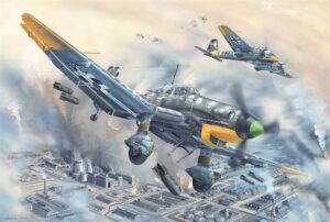 Trumpeter PKTM02424 German Air Force Junkers Ju 87D-5 Stuka Dive Bomber Aircraft - 1:24 Scale