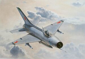 Trumpeter PKTM02858 Soviet Air Force MiG-21 F-13/J-7 Fighter Aircraft - 1:48 Scale