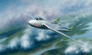 Trumpeter PKTM02874 British Royal Air Force De Havilland Vampire FB Mk 5 Fighter Aircraft - 1:48 Scale