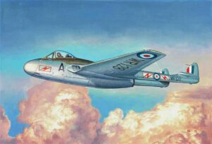 Trumpeter PKTM02875 British Royal Air Force De Havilland Vampire FB Mk 9 Fighter Aircraft - 1:48 Scale