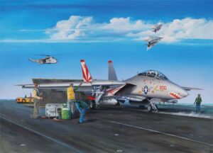 Trumpeter PKTM03201 US Navy F-14A Tomcat Fighter Aircraft - 1:32 Scale