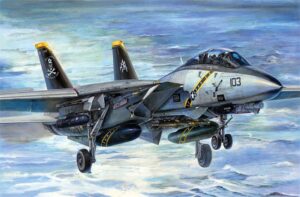Trumpeter PKTM03202 US Navy F-14B Tomcat (Bombcat) Fighter Aircraft - 1:32 Scale