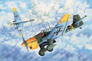 Trumpeter PKTM03214 German Air Force Junkers Ju 87B-2 Stuka Dive Bomber Aircraft - 1:32 Scale
