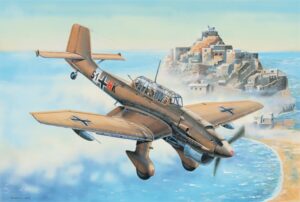Trumpeter PKTM03216 German Air Force Junkers Ju 87R Stuka Dive Bomber Aircraft - 1:32 Scale