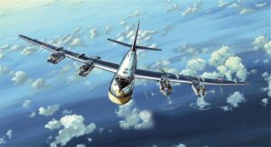 Trumpeter PKTM03904 Russian Air Force Tupolev Tu-95MS Heavy Bomber Aircraft - 1:144 Scale