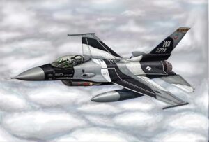 Trumpeter PKTM03911 US Air Force F-16A/C Fighting Falcon Block 15/30/32 Fighter Aircraft - 1:144 Scale
