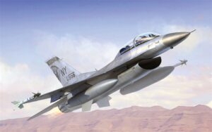 Trumpeter PKTM03920 US Air Force F-16B/D Fighting Falcon Block 15/30/32 Fighter Aircraft - 1:144 Scale