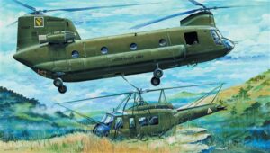 Trumpeter PKTM05104 US Army CH-47A Chinook Transport Helicopter - 1:35 Scale