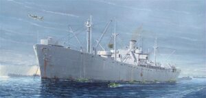 Trumpeter PKTM05301 US Merchant Marine SS Jeremiah O'Brien D-Day Liberty Ship - 1:350 Scale